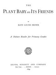 Front cover of The plant baby and its friends by Kate Louise Brown