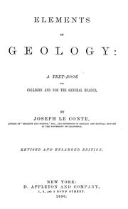 Front cover of Elements of geology by Joseph LeConte