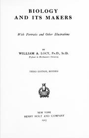 Cover of Biology and its makers by William A. Locy