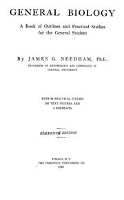 Cover of General biology by Needham, James G.