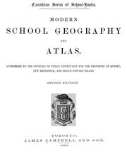 Front cover of Modern school geography and atlas by Campbell, James, and son, pub.