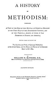 Front cover of A history of Methodism by Holland Nimmons McTyeire