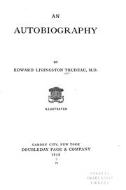 Cover of An autobiography by Edward Livingston Trudeau