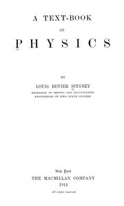 Cover of A text-book of physics by Louis Bevier Spinney