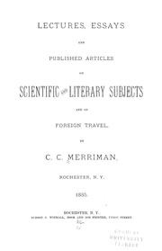 Front cover of Lectures, essays and published articles on scientific and literary subjects and on foreign travel by Unknown