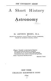 Cover of A short history of astronomy by Arthur Berry