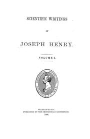 Front cover of Scientific writings of Joseph Henry ... by Joseph Henry