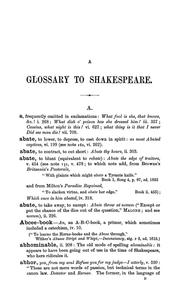 Cover of A glossary to the works of William Shakespeare by Alexander Dyce