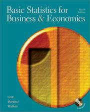 Front cover of Basic statistics for business and economics by Douglas A. Lind