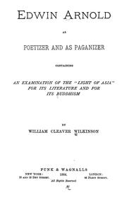 Front cover of Edwin Arnold as poetizer and as paganizer by William Cleaver Wilkinson