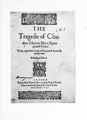 Cover of Claudius Tiberius Nero. 1607 by Unknown