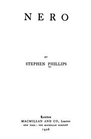 Cover of Nero by Stephen Phillips