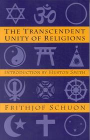 Front cover of De l'unité transcendante des religions by Frithjof Schuon