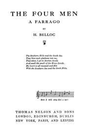 Front cover of The four men; a farrago by Hilaire Belloc