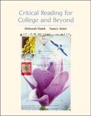 Front cover of Critical reading for college and beyond by Deborah B. Daiek