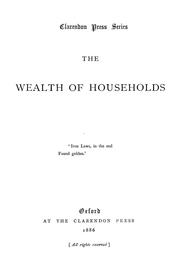 Front cover of ...The wealth of households.. by J. T. Danson
