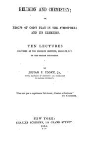 Front cover of Religion and chemistry by Cooke, Josiah Parsons