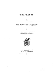 Front cover of Frontenac .... by Alfred Billings Street