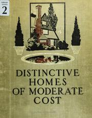 Front cover of Distinctive homes of moderate cost by Henry Hodgman Saylor