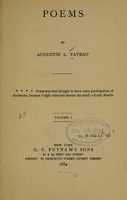 Front cover of Poems by Augustin L. Taveau