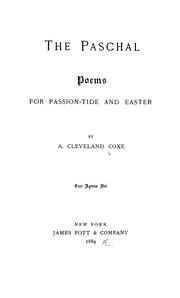 Cover of The Paschal by A. Cleveland Coxe