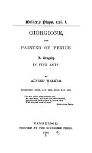 Cover of Giorgione, the painter of Venice by Walker, Alfred.