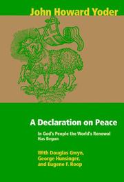 Cover of A Declaration on peace by Douglas Gwyn