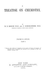 Front cover of A treatise on chemistry by Henry E. Roscoe