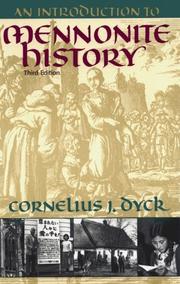 Front cover of An introduction to Mennonite history by Cornelius J. Dyck