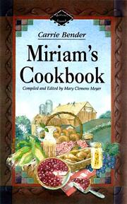 Cover of Miriam's cookbook by Carrie Bender