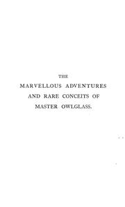 Front cover of The marvellous adventures and rare conceits of Master Tyll Owlglass by Kenneth R. H. Mackenzie