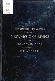 Front cover of Grundlegung zur Metaphysik der Sitten by Immanuel Kant