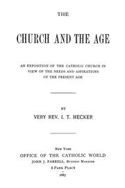 Front cover of The church and the age by Isaac Thomas Hecker