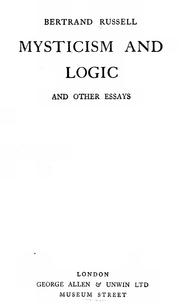 Front cover of Mysticism and Logic and Other Essays by Bertrand Russell