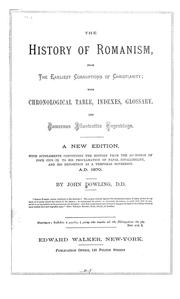 Front cover of The history of Romanism by John Dowling