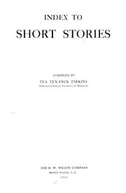 Front cover of Index to short stories by Ina Ten Eyck Firkins