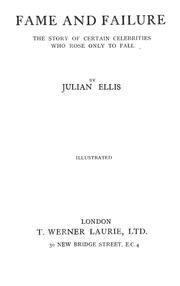 Front cover of Fame and failure by Julian Ellis