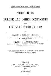 Front cover of Europe and continents, with review of North America by Ralph S. Tarr