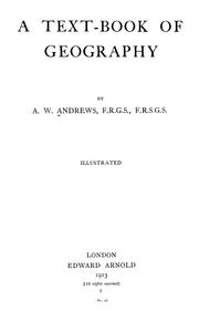 Front cover of A text-book of geography by A. W. Andrews