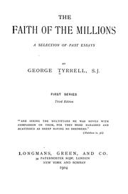 Cover of The faith of the millions by George Tyrrell