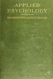 Front cover of Applied psychology by Harry L. Hollingworth
