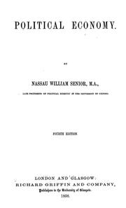 Cover of Political economy by Nassau William Senior