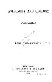 Cover of Astronomy and geology compared by John Benn Walsh Baron Ormathwaite