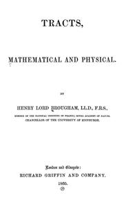 Front cover of Tracts by Brougham and Vaux, Henry Brougham Baron