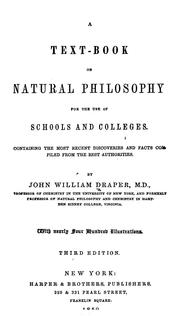 Front cover of A text-book on natural philosophy by John William Draper