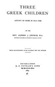 Cover of Three Greek children by Alfred John Church