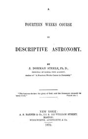 Front cover of A fourteen weeks course in descriptive astronomy by Joel Dorman Steele