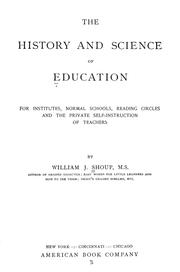Cover of The history and science of education by William J. Shoup