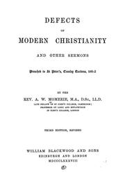 Cover of Defects of modern Christianity by Alfred Williams Momerie
