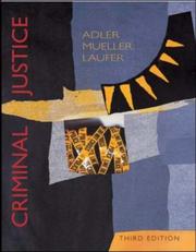 Front cover of Criminal Justice by Freda Adler